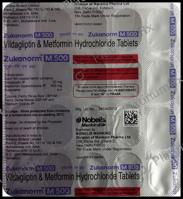 Zukanorm M 500/50mg Tablet 20s