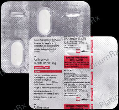 Zithrolect 500mg Tablet 3s