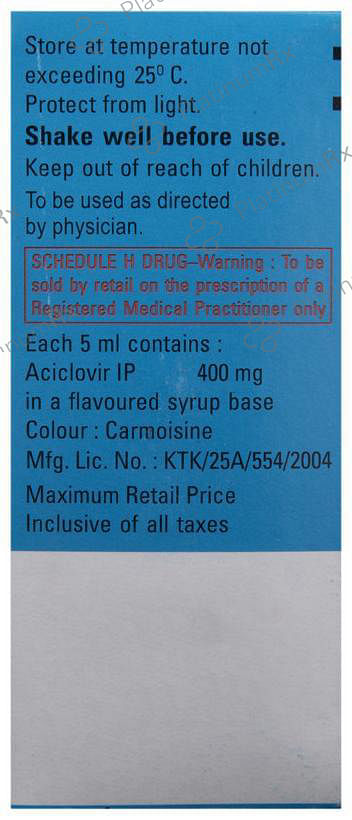 Zovirax 400mg Oral Suspension 100ml