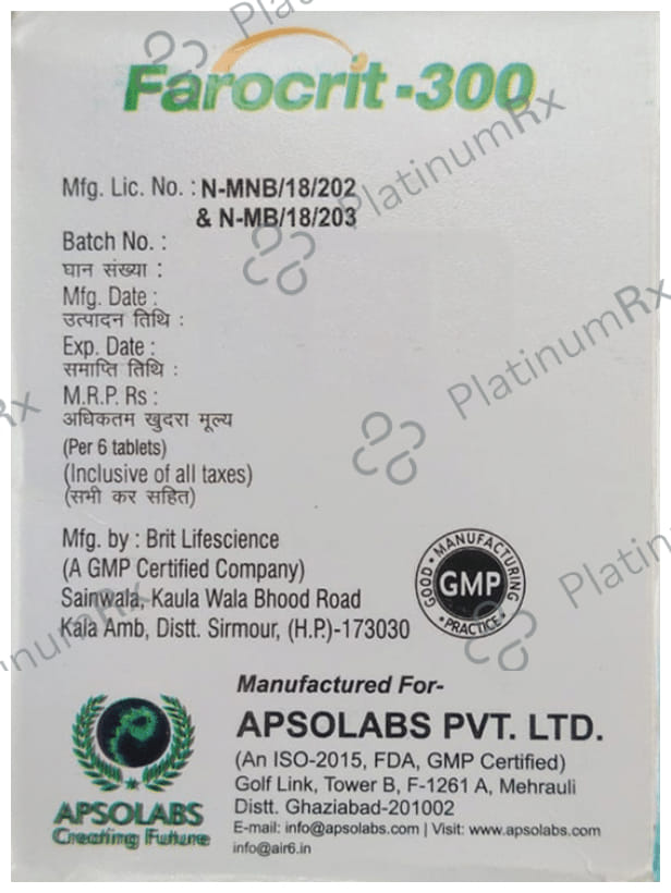 Farocrit 300 Tablet ER