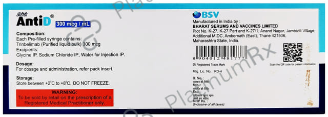 AntiD 300mcg PFS Injection 1ml