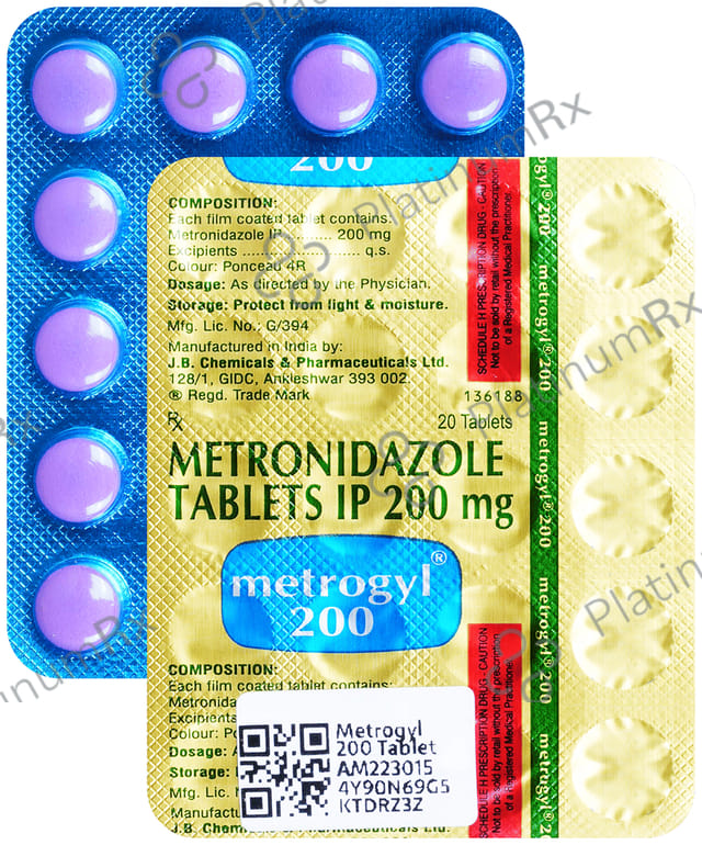 Metrogyl 200mg Tablet 20s