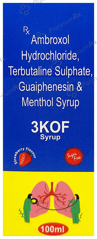 3KOF Syrup Strawberry Sugar Free 100ml