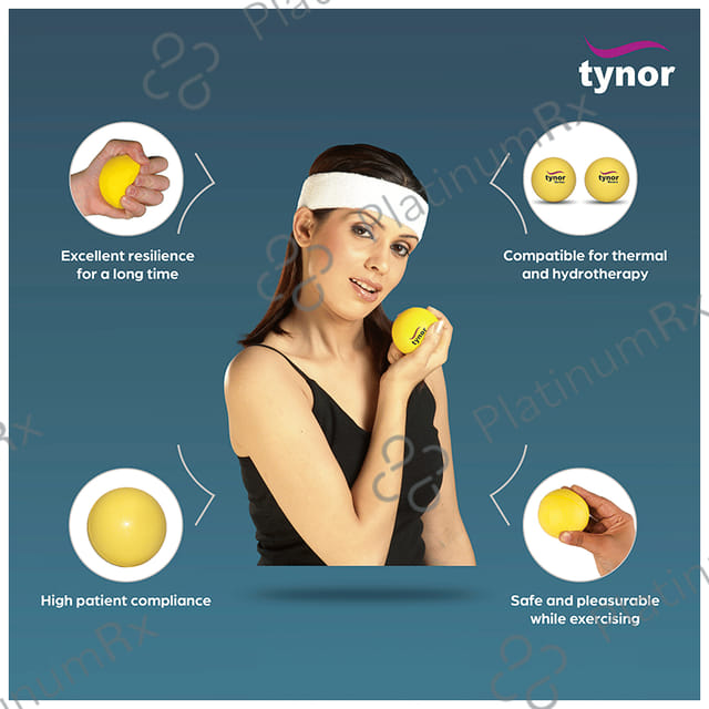 Tynor PU Exercising Ball Ortho Yellow