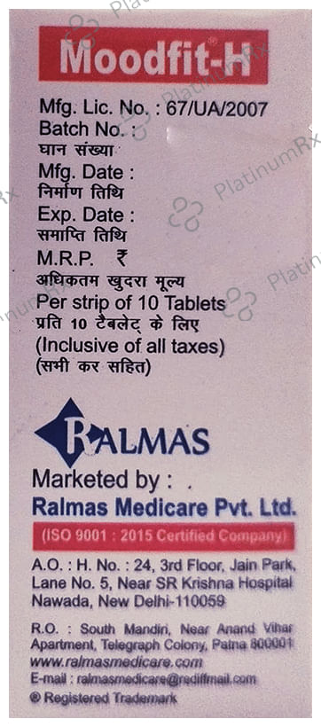 Moodfit H 12.5/5mg Tablet