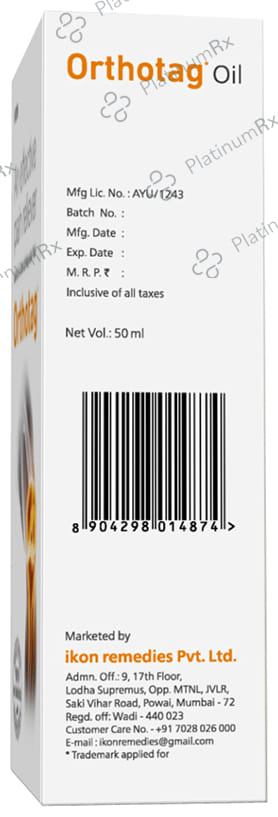 Orthotag Pain Reliever Oil (50ml Each) 1 Bottle