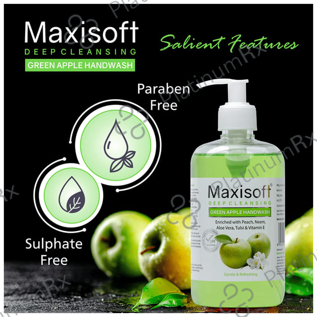 Maxisoft Deep Cleansing Green Apple Hand Wash (500ml Each) 1 Bottle