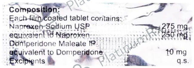 Naprowel Plus 250mg/10mg Tablet
