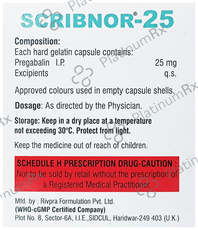 Scribnor 25mg Tablet