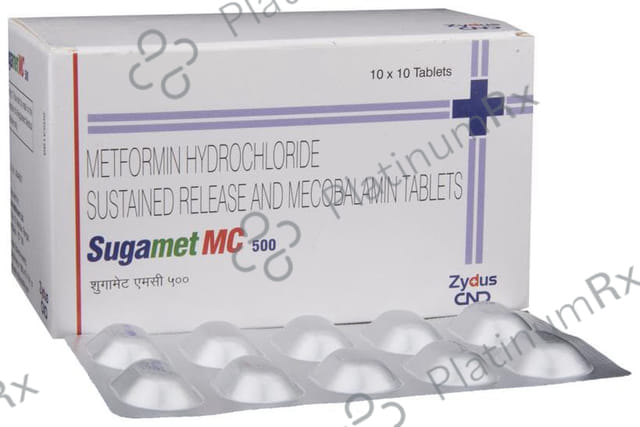 Sugamet MC 500mg Tablet SR 10s