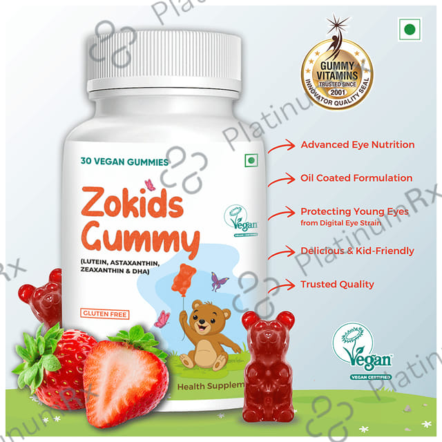 Zokids Gummy Strawberry Gluten Free