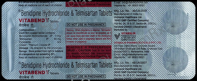 Vitabend T 4mg/40mg Tablet