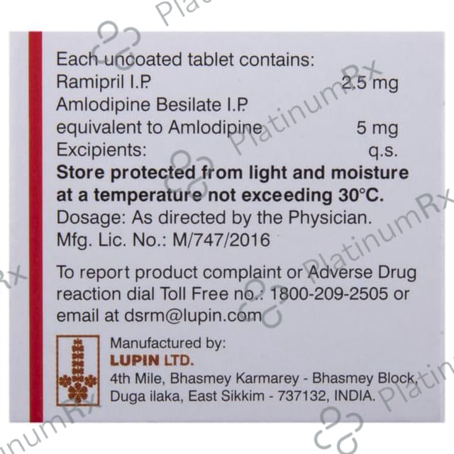 Ramistar A 2.5/5mg Tablet 10s
