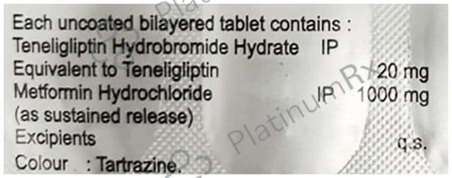 Priglip M 1000/20mg Tablet 10s