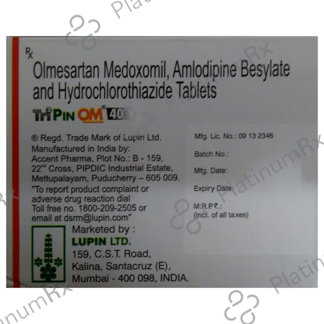 Tripin OM 40/12.5/5mg Tablet 10s