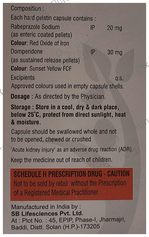 Pepnorm D 30mg/20mg Capsule