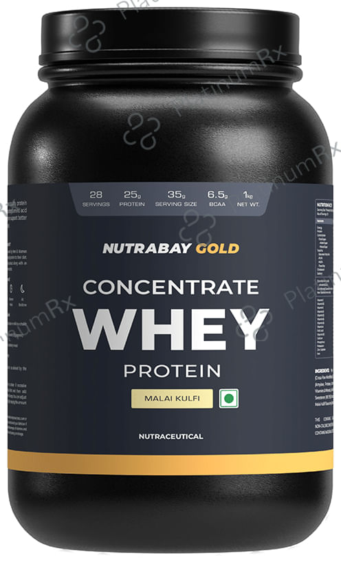 Nutrabay Whey Concentrate Protein for Muscle Recovery - No Added Powder Malai kulfi 1 kg