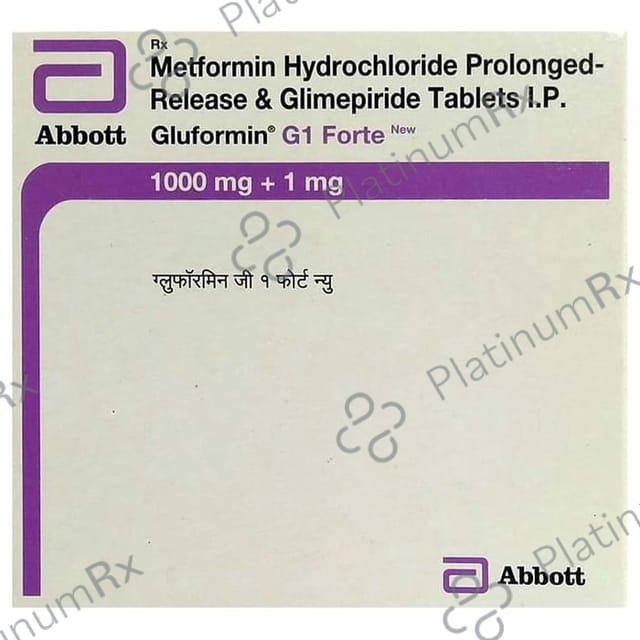 Gluformin G Forte 1/1000mg Tablet PR 15s
