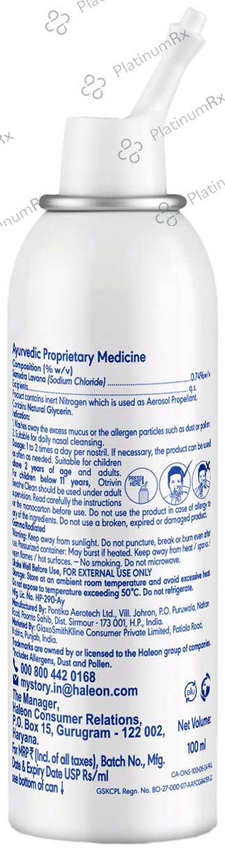 Otrivin Breathe Clean Isotonic Nasal Spray 100ml