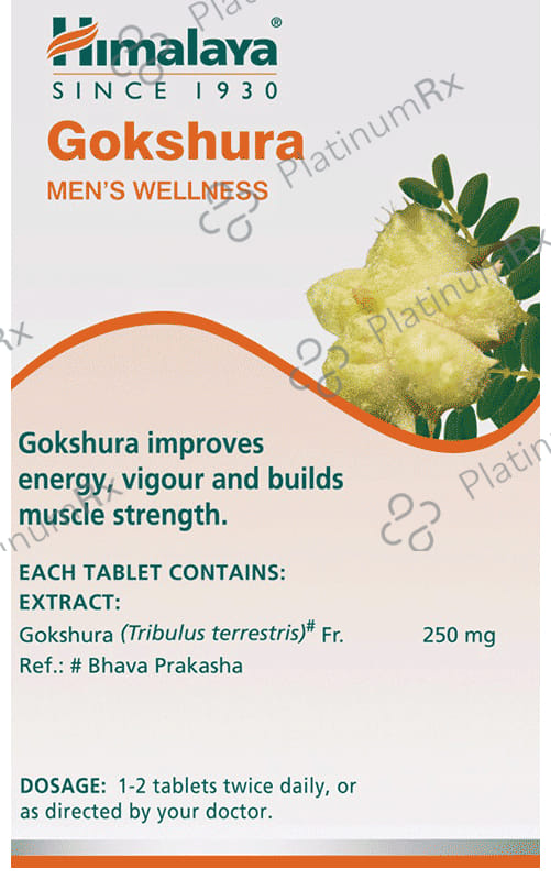 Himalaya Pure Herbs Gokshura 250mg Men's Wellness Tribulus Improves Vigour Tablet 120s