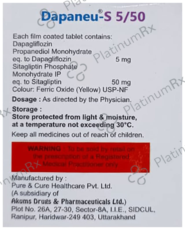Dapaneu-S 5mg/50mg Tablet