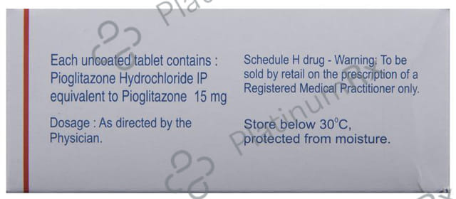 Pioglar 15mg Tablet 10s