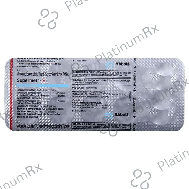 Supermet H 12.5/47.5mg Tablet 10s