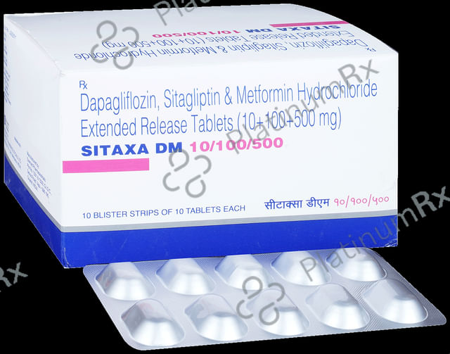 Sitaxa DM 10/500/100mg Tablet ER 10s