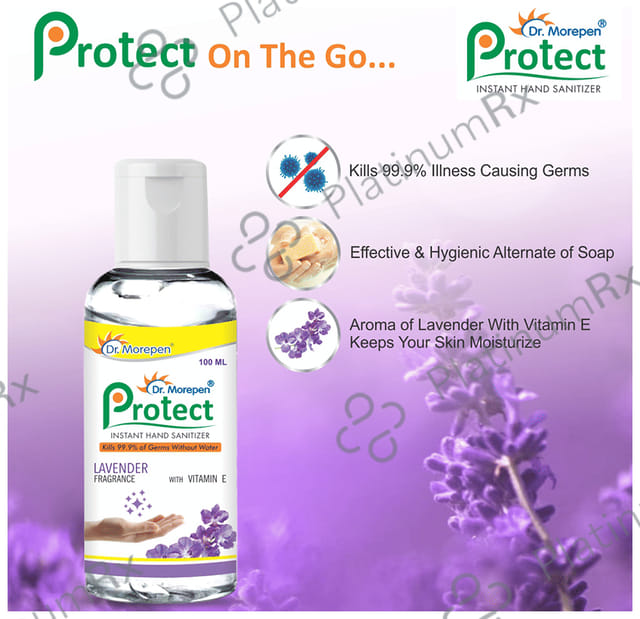 Dr. Morepen Protect Instant Hand Sanitizer Lavender 100 Sanitizer