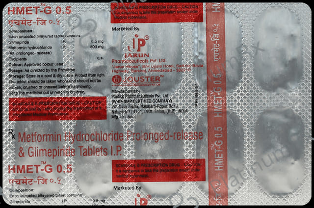 Hmet G 0.5/500mg Tablet PR 10s
