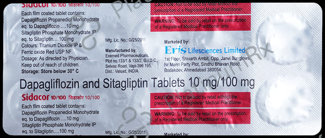 Sidacor 10mg/100mg Tablet