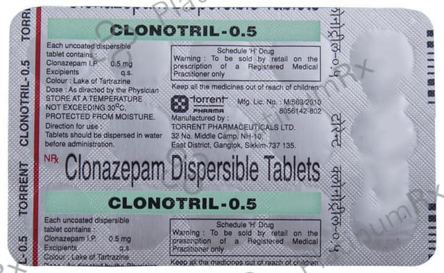 Clonotril 0.5mg Tablet 15s
