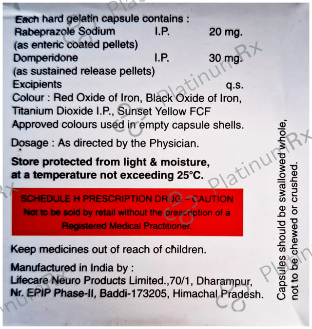 Erlegut 30/20mg DSR Capsule 10s