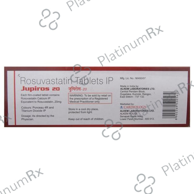 Jupiros 20mg Tablet 15s