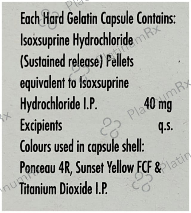 Duvadilan Retard 40mg Capsule SR 15s