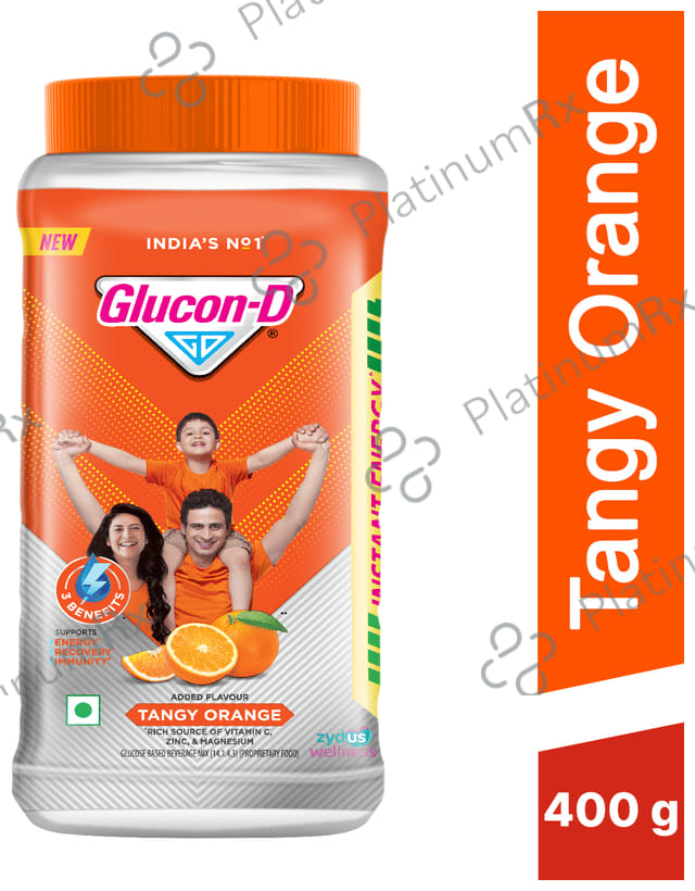 Glucon D Instant Energy Tangy Orange Flavour Powder 400gm
