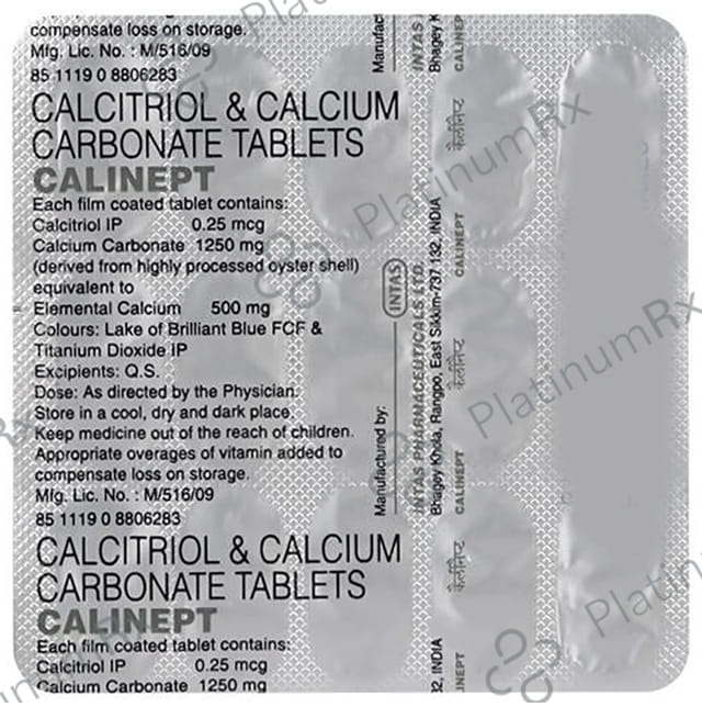 Calinept 500mg/0.25mcg Tablet 15s