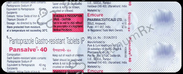 Pansalve 40mg Tablet