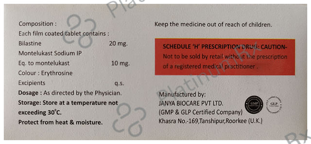 Lukamont BL 20/10mg Tablet 10s