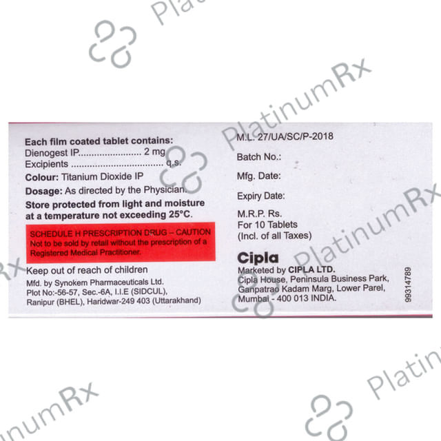 Cipgest 2mg Tablet