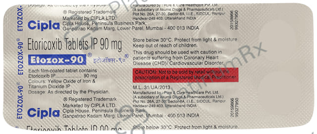 Etozox 90mg Tablet 10s