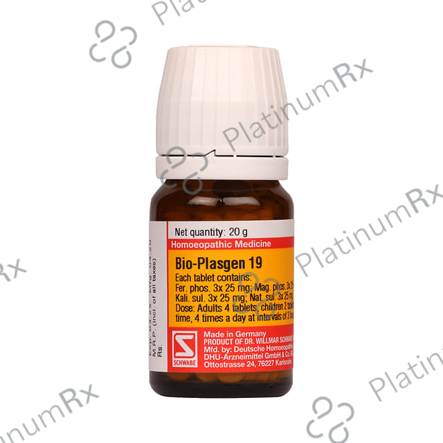 Dr Willmar Schwabe Germany Bio-Plasgen 19 Tablet