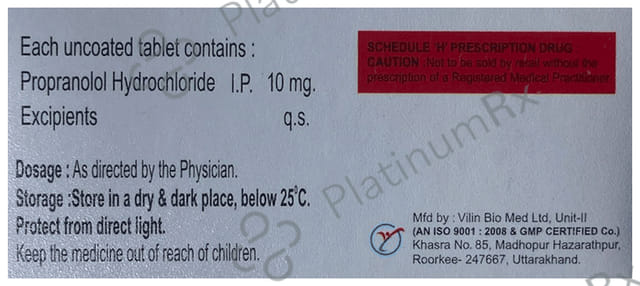 Psynolol 10mg Tablet 10s