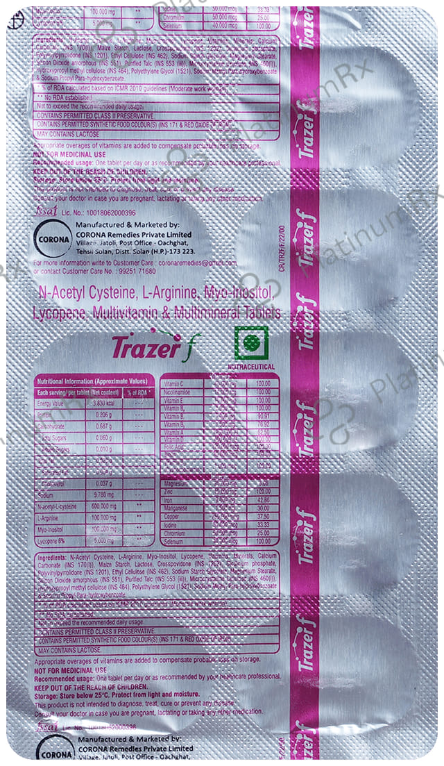 Trazer F Tablet 10s
