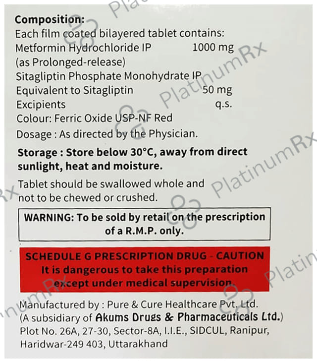 Sitahenz M 1000/50mg Tablet PR 10s