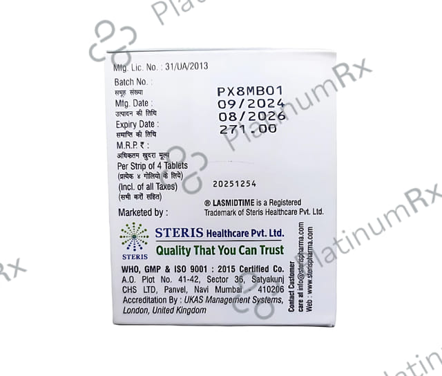 Lasmidtime 100mg Tablet 4s