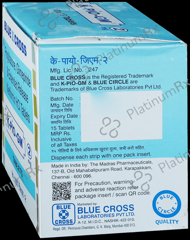 K Pio Gm 2/500/15mg Tablet ER 15s