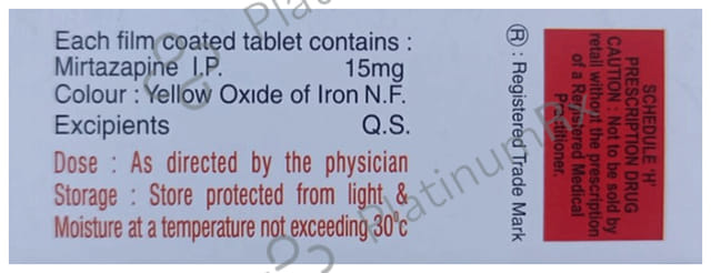 Mirzest 15mg Tablet