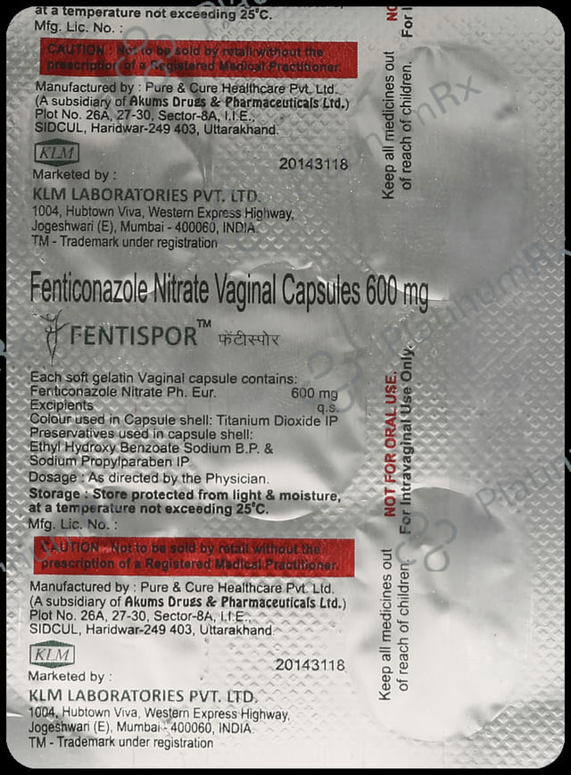 Fentispor 600mg Capsule 1s