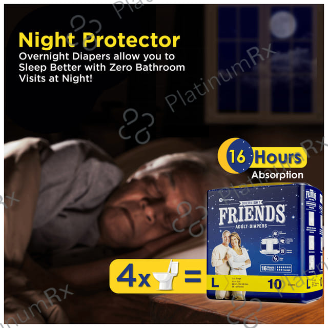 Friends Overnight Adult Diaper Large 10s